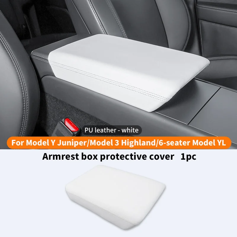 Armlehnenbox-Abdeckung mit Kohlefaser-Muster für Tesla 6-Sitzer Model YL/Y Juniper/Model 3 Highland Schutz- und Dekorationszubehör – Detail 8