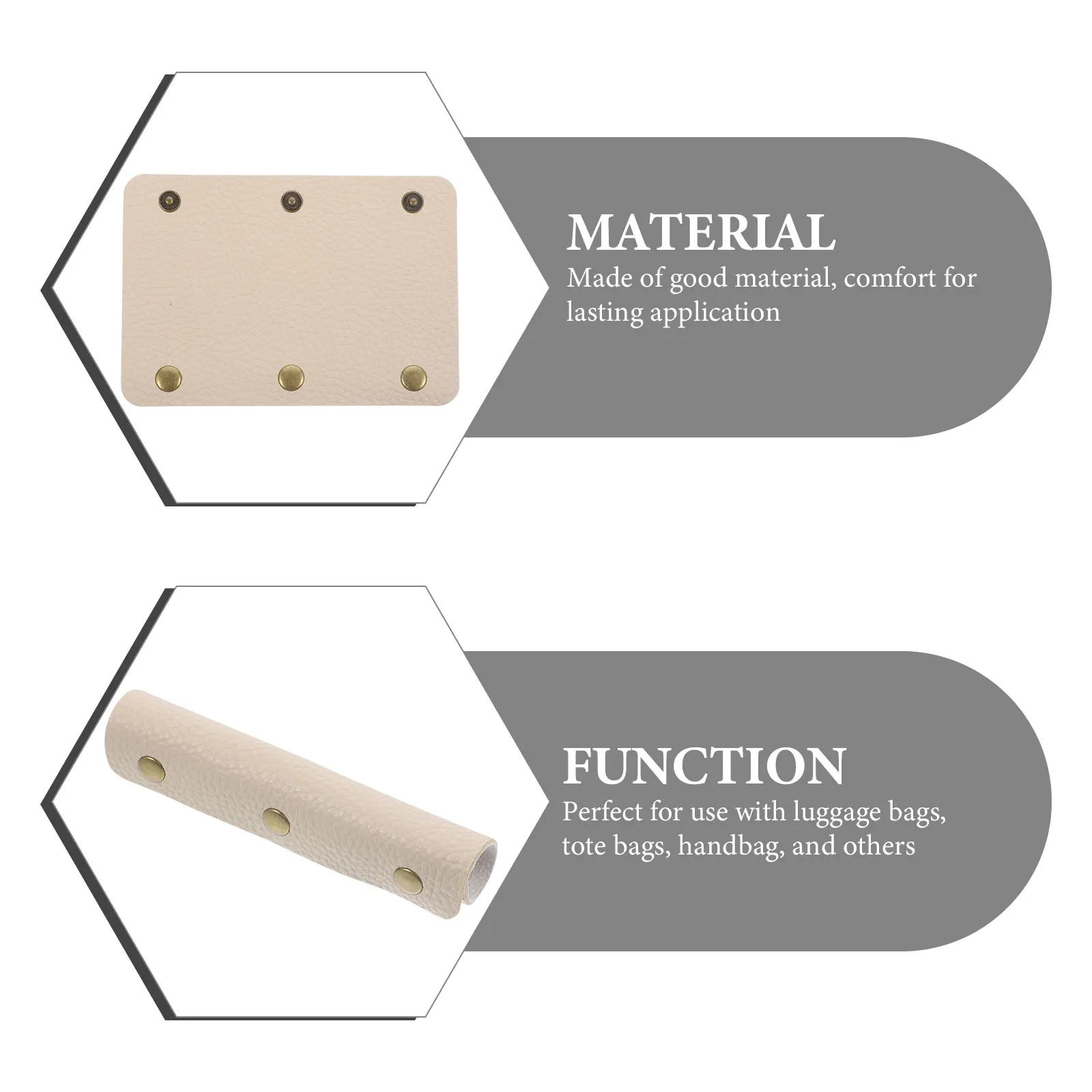 

Pu Luggage Handle Wrap Bag Strap Protector Handbag Cover Comfort Grip Sturdy Easy Install Elegant Style Travel Grocery