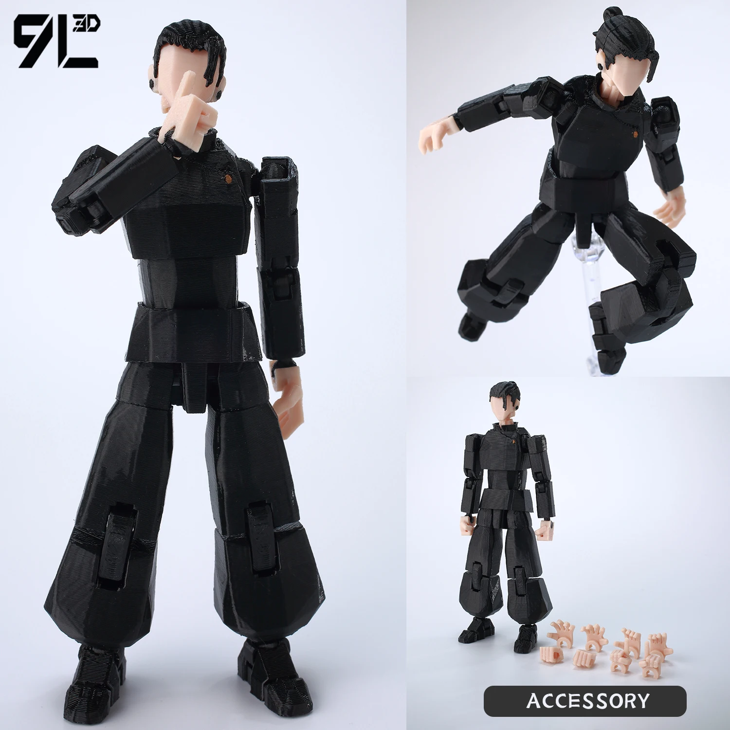 9L3D Titan 13 Vormontiertes Gojo Sukuna Jujutsu Toji Actionfiguren-Set 3D-Druck Dummy Glücksbringer Vollkörper Mechanischer Roboter Spielzeug