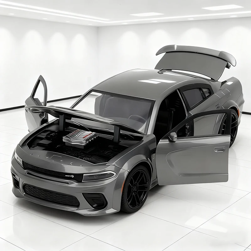รถโมเดล JADA 1:24 CHARGER SRT HELLCAT 2021 ผลิตจากโลหะผสม ของเล่นรถยนต์จำลอง รถโมเดลขนาดเล็ก ของเล่นรถยนต์สำหรับเด็ก