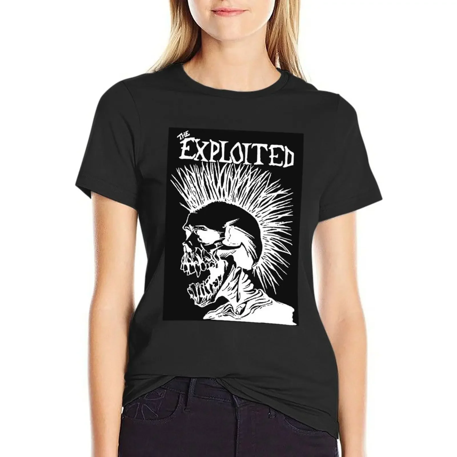 The exploited band T-Shirt female vintage clothes tees spring clothes Women 2024