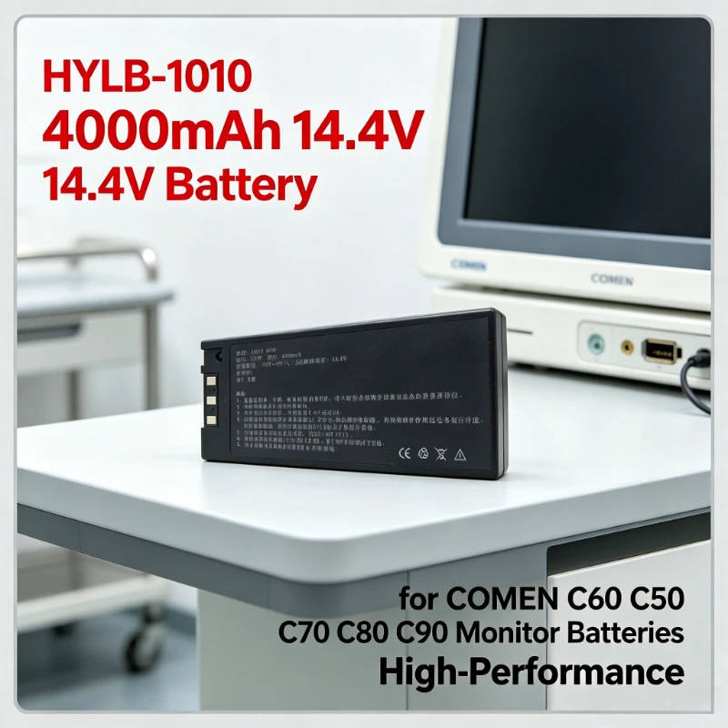 High‑Performance Rechargeable Battery HYLB‑1010 4000mAh 14.4V for COMEN C60 C50 C70 C80 C90 Patient Monitor Replacement Battery