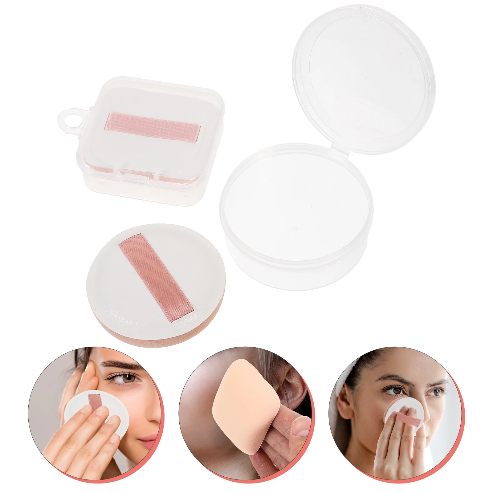 2Pcs Powder Makeup Sponges for Face Foundation Concealer Blusher Reusable Cosmetics Applicator for Women