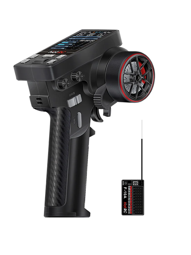 HOTRC CT-10B CT10B 10CH Zender Afstandsbediening 2.4Ghz Radio Voor RC Model Auto Boot Vliegtuigen Quadcopter Accessoires - afbeelding 2