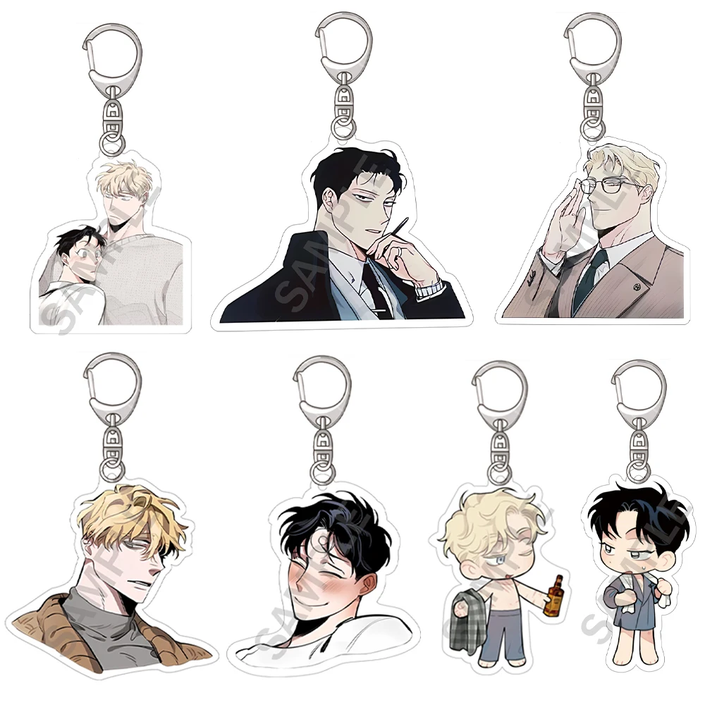 New Korean Cartoon BL Manga Anime Roses and Champagne Acrylic Stand Keychains Figure Standing Desktop Display Fans Collection