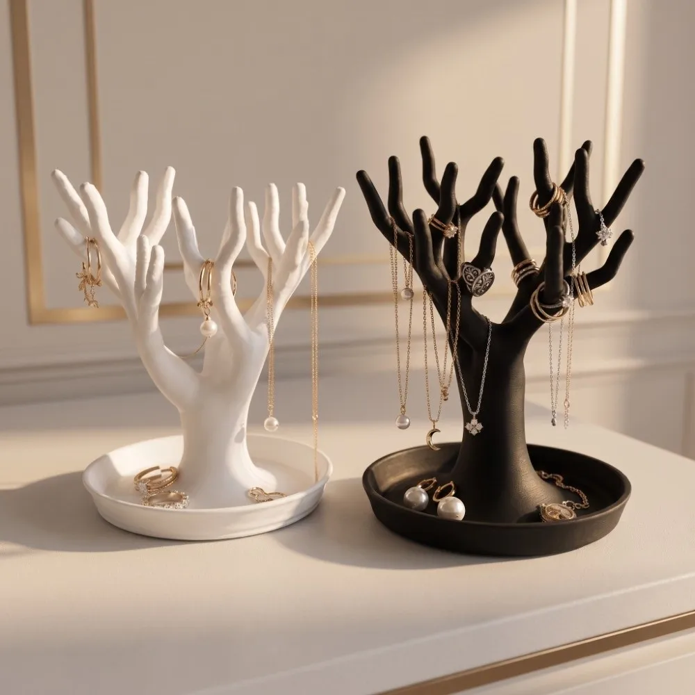 3D Printed Miscellaneous Item Storage Tray Decorative Figurine Simulated Tree-shaped Organizer Jewelry Towers Multifunctional
