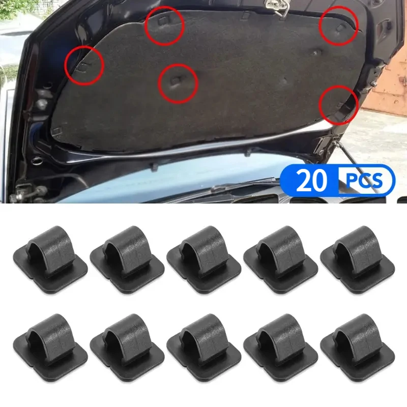 20Pcs For VW Golf 4 5 6 Tiguan 5N Sharan 7N Octavia 1Z A6 C6 A3 Engine Hood Retainer Clips Sound Insulation Rivets 1H5863849A01C