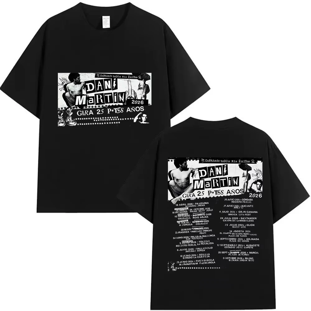 2026 Vintage Tour Poster Graphic Large Printed Cotton Unisex Short Sleeve T-Shirts for Kids Adults Retro Street Casual Tops