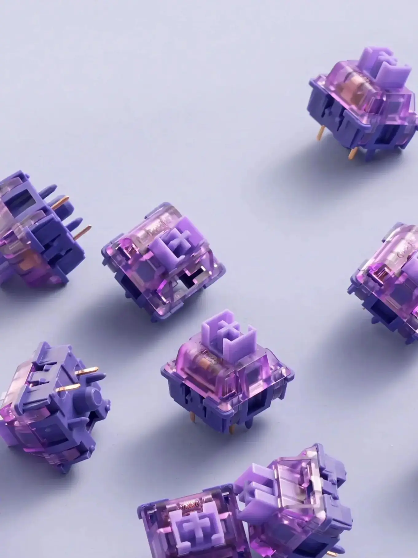 Akko V3 Pro Lavender Purple Switches 5-pinowy przełącznik dotykowy 40gf ze stabilnym, pyłoszczelnym trzonkiem do klawiatury mechanicznej Mx (45 szt.) — zdjęcie 2