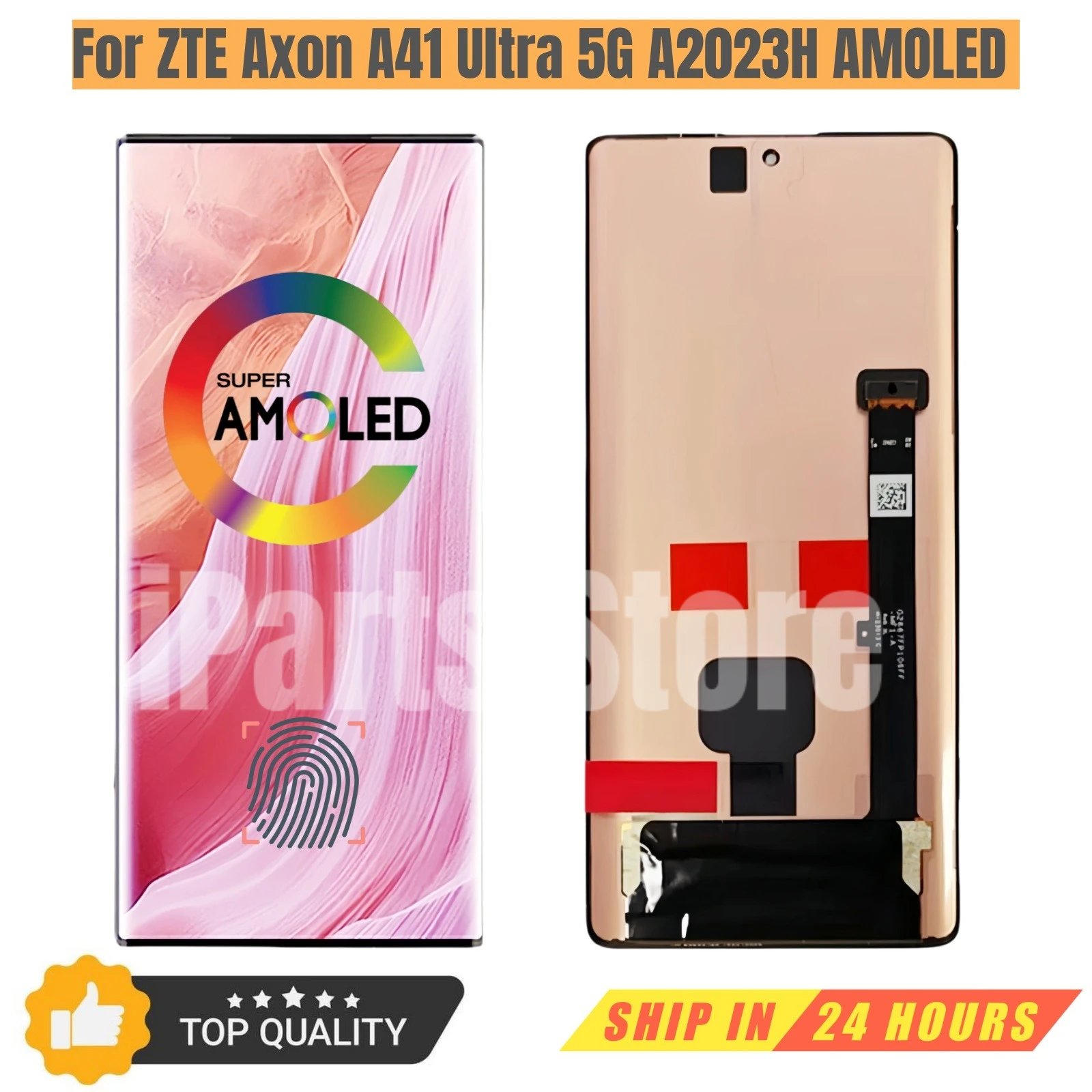 

Замена iParts, новый дисплей для ZTE Axon A41 Ultra 5G A2023H AMOLED, дигитайзер сенсорного экрана в сборе, OEM класс A