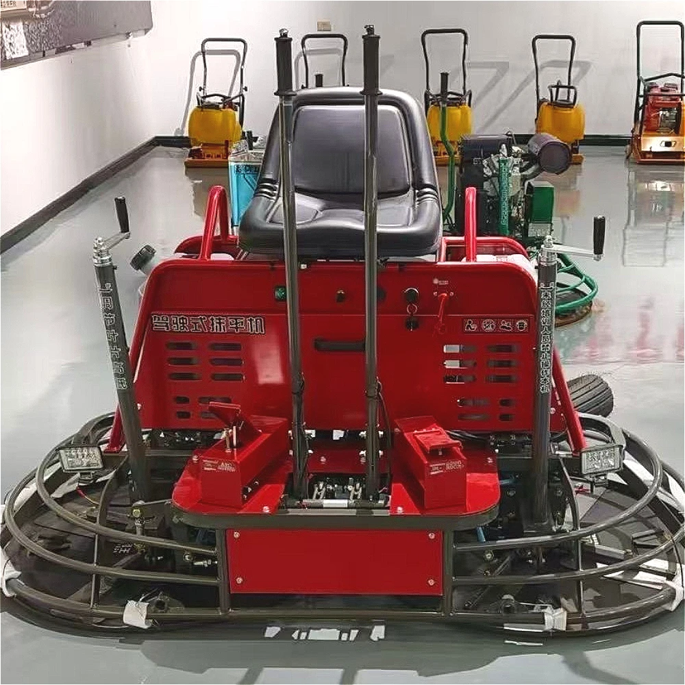 Super Promotions Construction Concrete Tool Petrol Engine Mini Ride on Power Trowel Finishing Machine