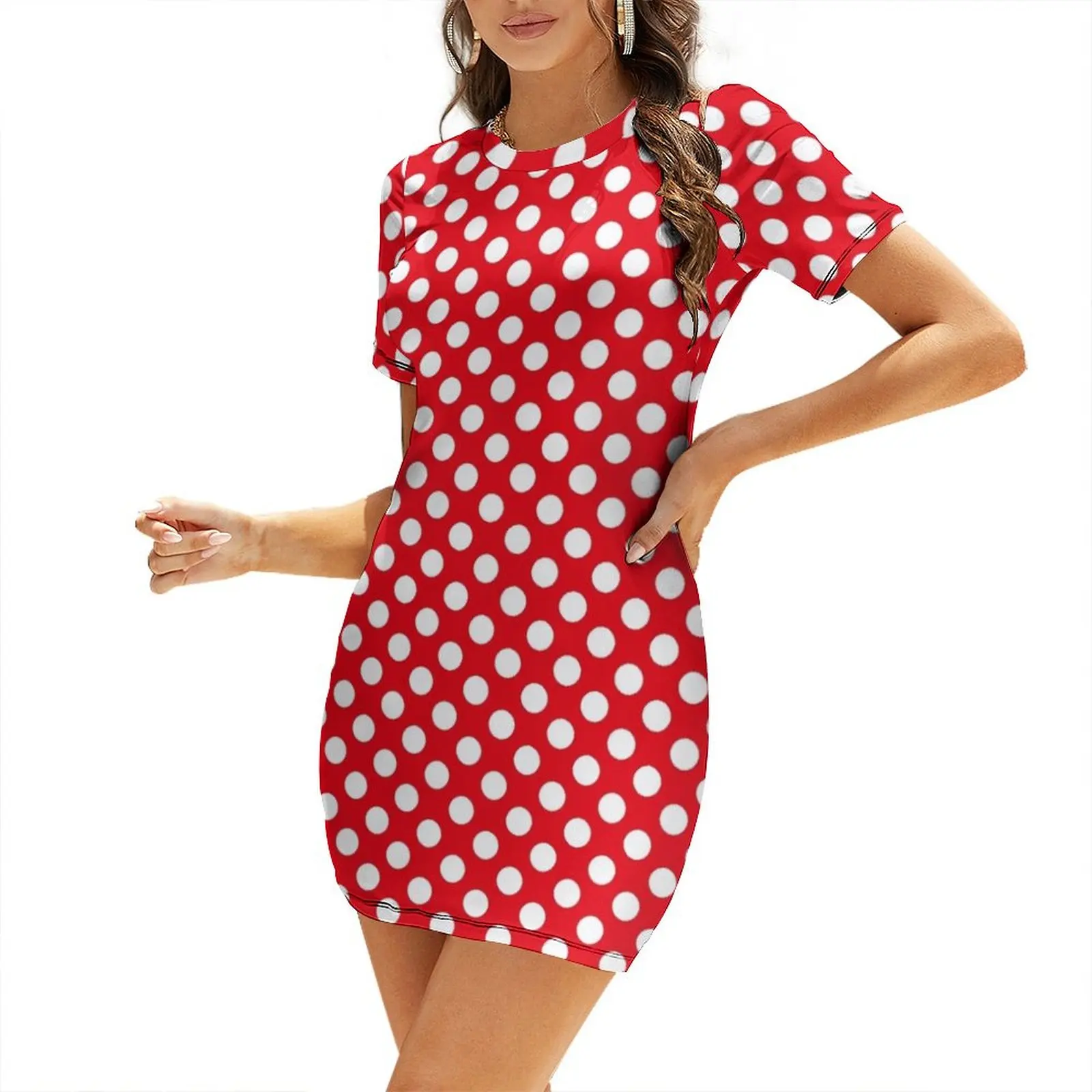 

Rock the Dots Short-Sleeved Dress women party dresses dress for women summer purple dress