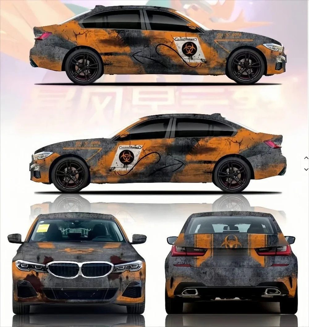 Custom Anti-scratch PVC Car Wrapping Vinyl Film Sticker Color-Changing Function Body Graffiti Design