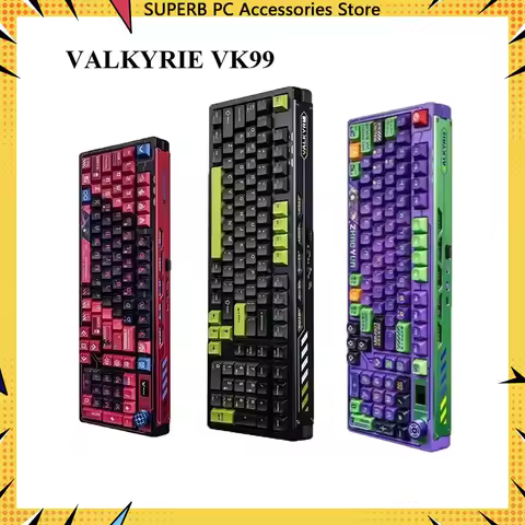 VALKYRIE VK99 Mechanical Keyboards RGB Wireless Bluetooth 2.4G Wired Tri-Mode Full Key Hot Swapping Game Keyboard Custom PC Gift