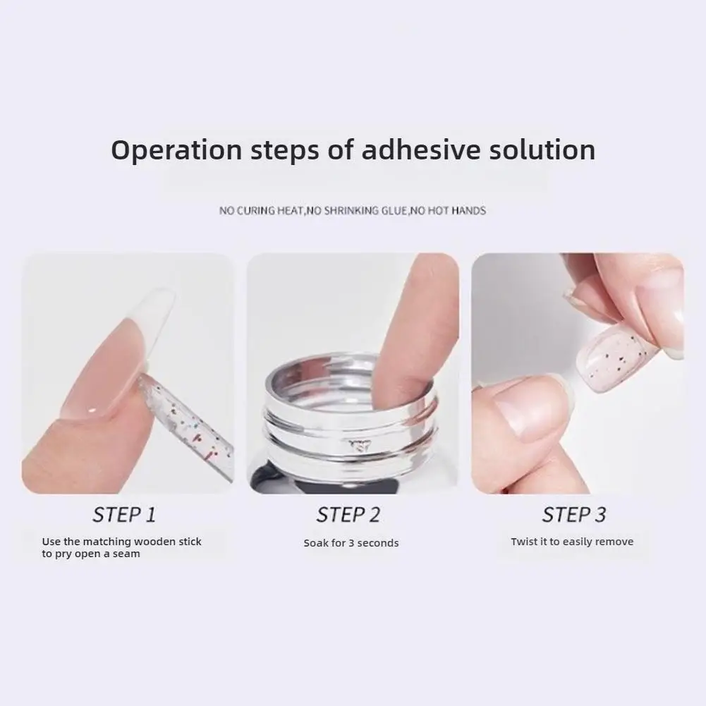 1PCS NEUE Professionelle Nagellack Entferner Gel Nagel Kleber Entferner Kleber Off für Falsche Nägel Keine Schäden Drücken-auf Nägel Entfernung
