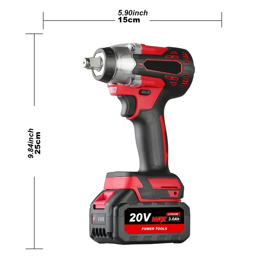 Индивидуальный ручной электрический ударный гайковерт 20 В, бесщеточный перезаряжаемый ударный гайковерт CE