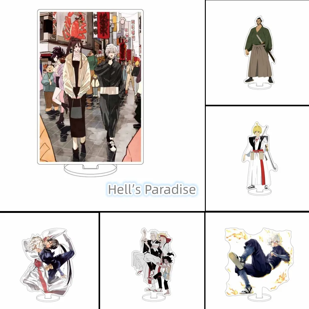 Trendy Anime Stand Hell’s Paradise Jigokuraku Gabimaru Acrylic Figure Display Desktop Decoration 15cm