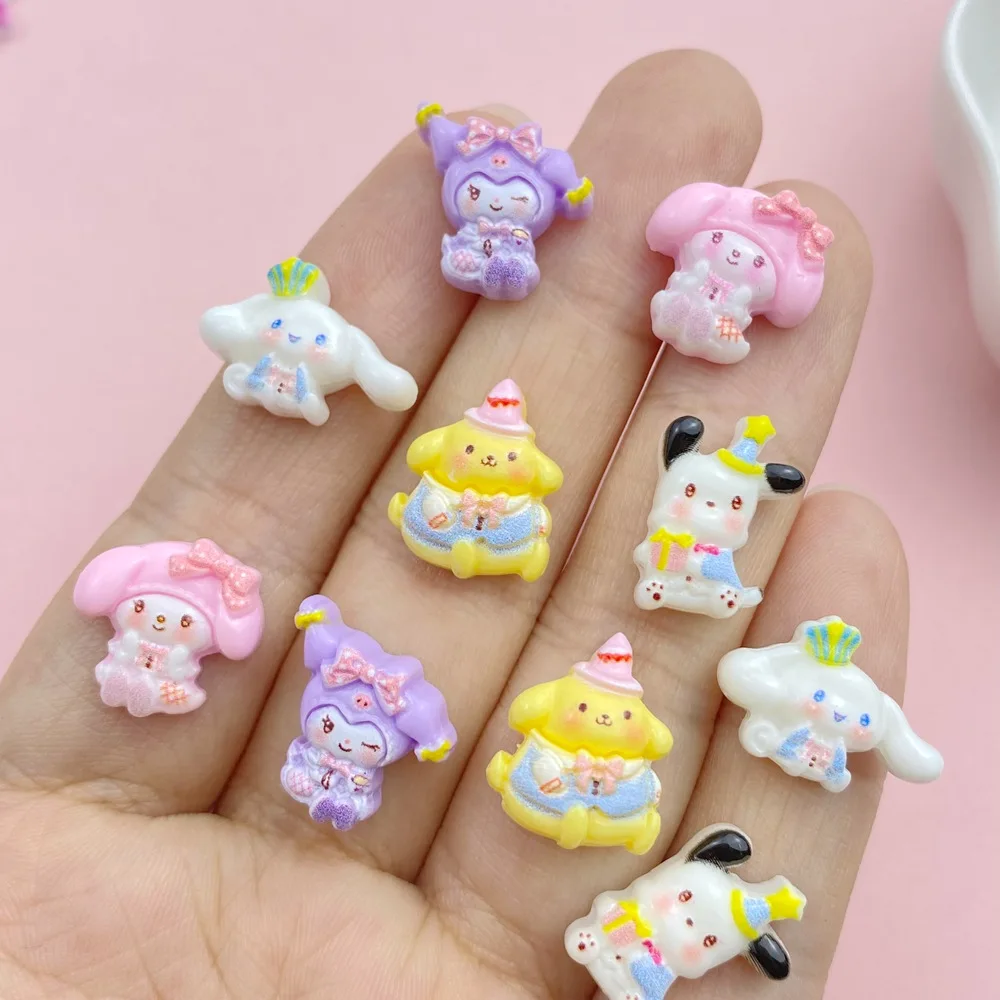 20Pcs New Cute Resin Rabbit, Puppy Collection Flat Back  Ornament Jewelry Making Manicure Hairwear Accessories