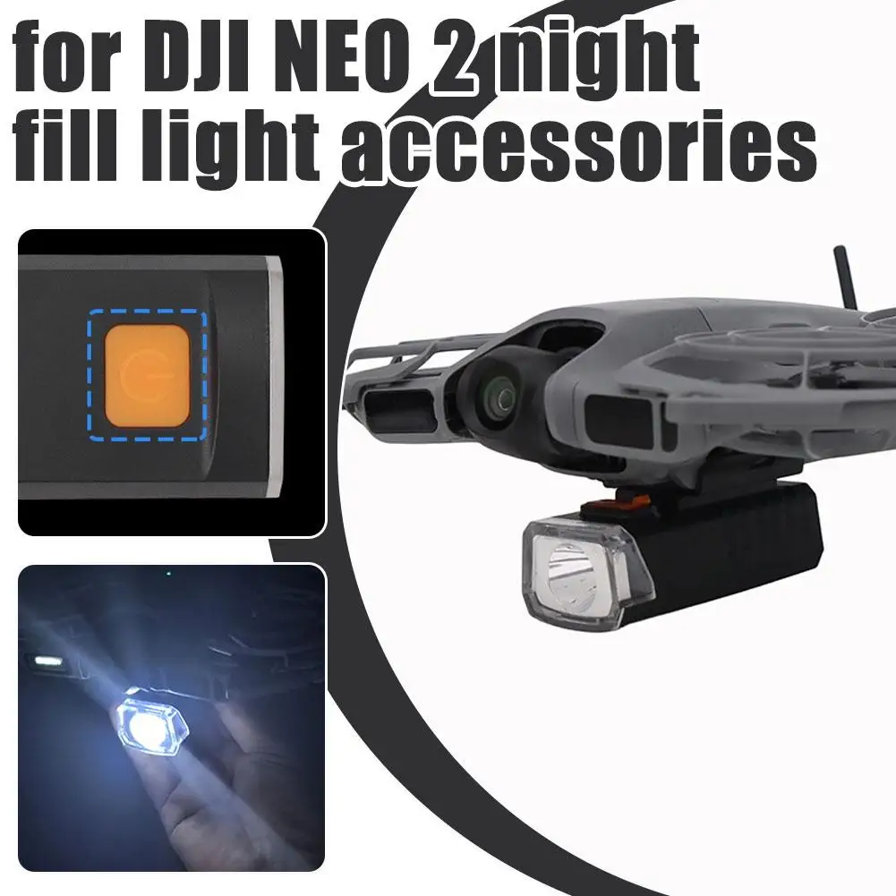 

НОВЫЙ перезаряжаемый навигационный светодиодный светильник для DJI Neo 2, ночная безопасность, полетное освещение, аксессуар для противоударного дрона