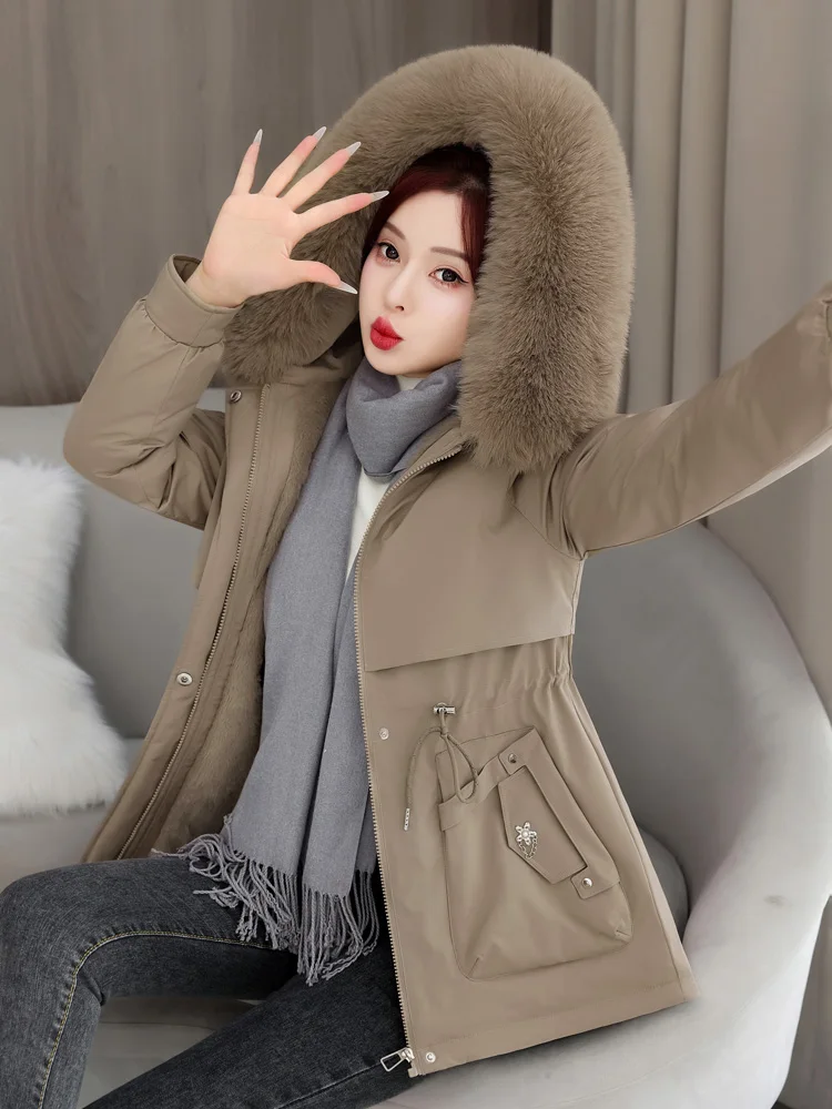 

Женская осенняя парка с принтом, утепленная пухом и хлопком, с вельветовыми вставками, эластичная, для дома и отдыха, популярная среди молодежи