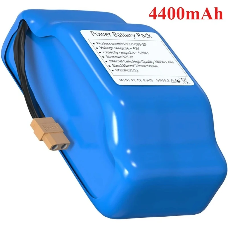 Newest 18650 10S2P 36V 4.4/6.5Ah 250W~500W 42V Lithium Rechargeable Battery Pack for Aleaivy Hoverboard Electric Scooter Battery