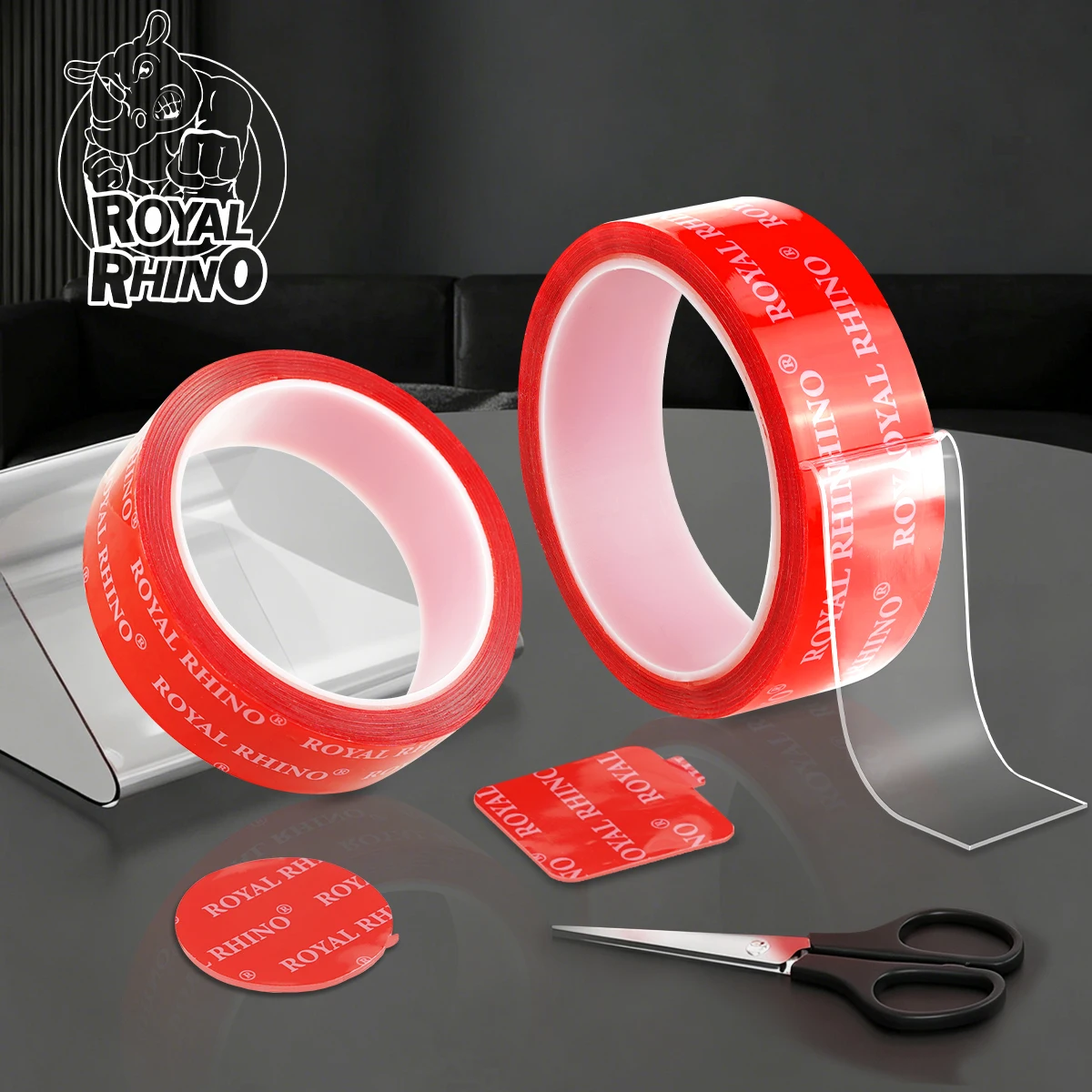 10-50mm Double Sided Tape Clear Heavy Duty Adhesive Pads Strong Hold Mounting Tape for Crafts Photo Home Office Car Use