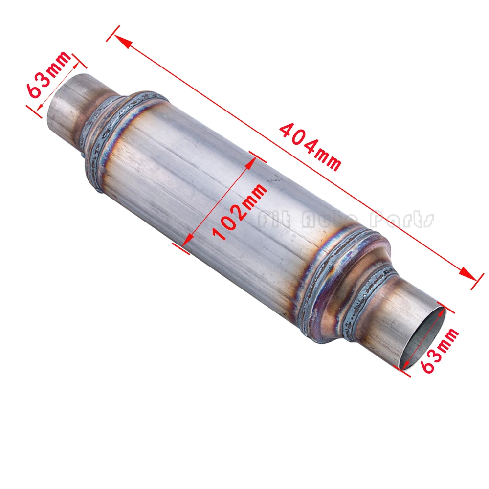 

Stainless Steel straight Muffler auto Car Resonator 2.5 inch exhaust Muffler silence