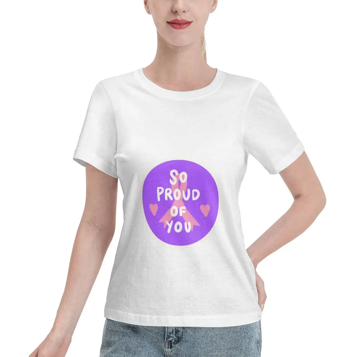 Budget Friendly So Proud Of You Survivor S Women's T-shirt French Chic High Quality Cotton Shirt