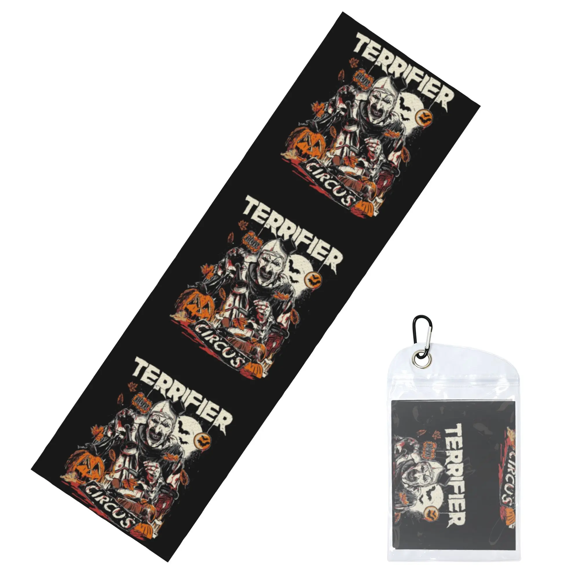 Cold Exercise Towel Terrifiers Movie Art Horror Slasher Halloween Beach Sports Yoga Towel Refreshing Sports Scarf Face Towels