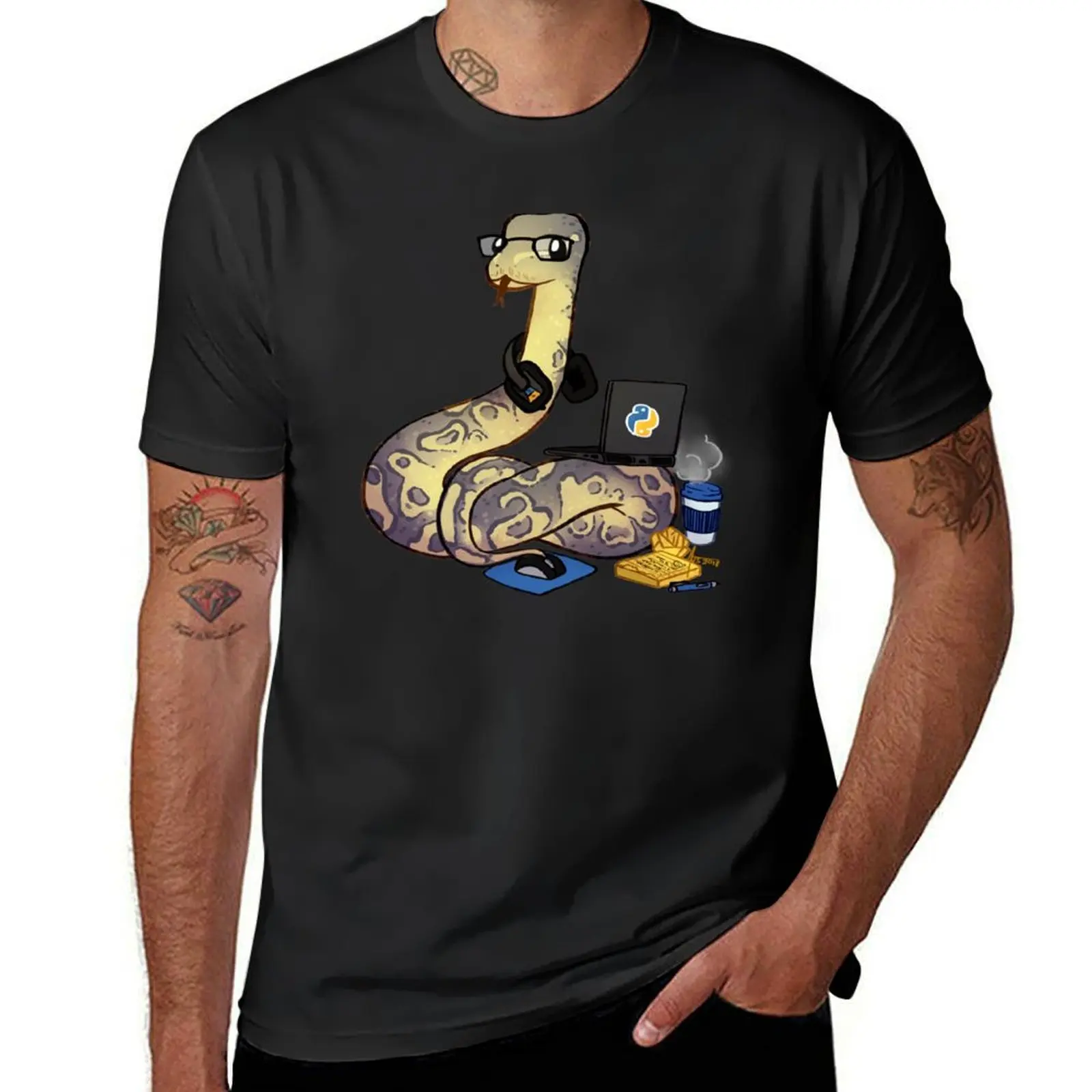 Python Python T-Shirt new edition customizeds plus size tops plain slim fit t shirts for men