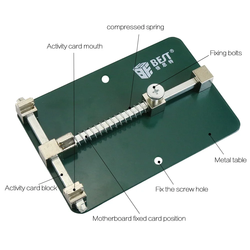 Placa base multiusos de alta precisión, accesorio de Metal, soporte PCB para placa lógica de teléfono móvil, herramienta de estación de reparación