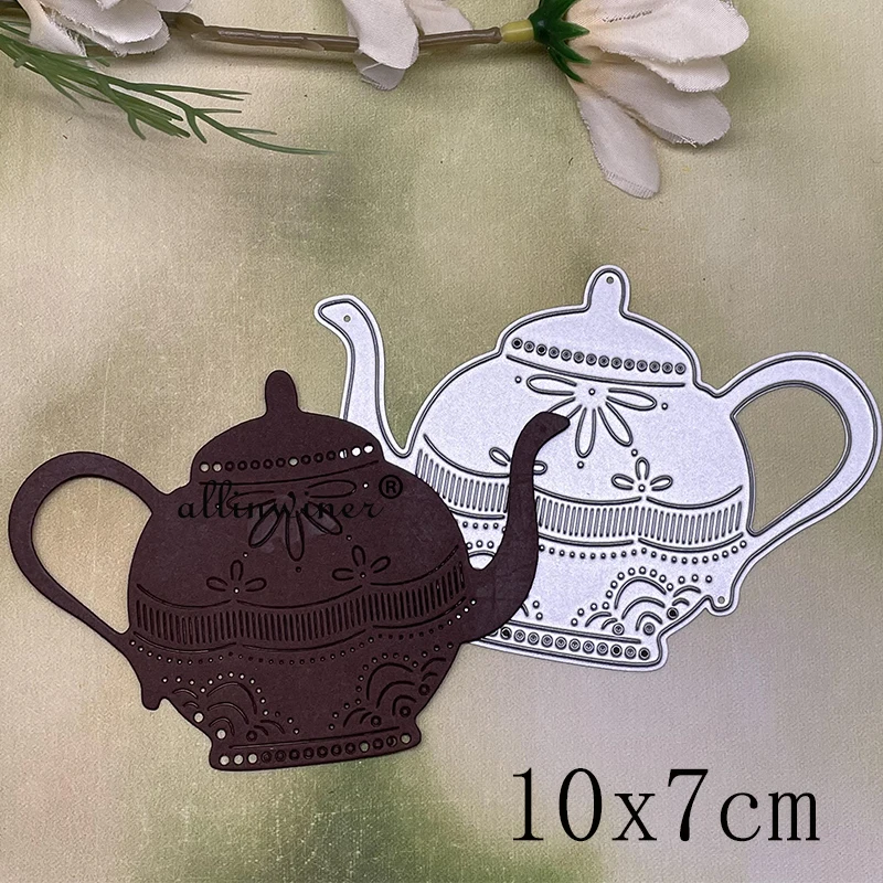 New Flower Border Teacup Metal Cutting Dies for DIY Scrapbooking Album Paper Cards Decorative Crafts Embossing Die Cuts