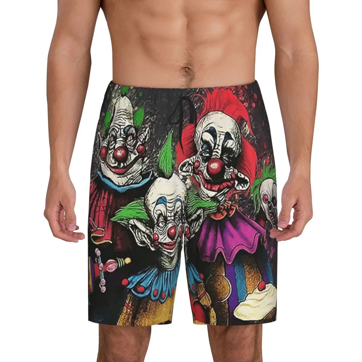

Custom Killer Klowns From Outer Space Short Pajama Pants Men Sleepwear Sleep Lounge Bottom Shorts Sleeping Pants