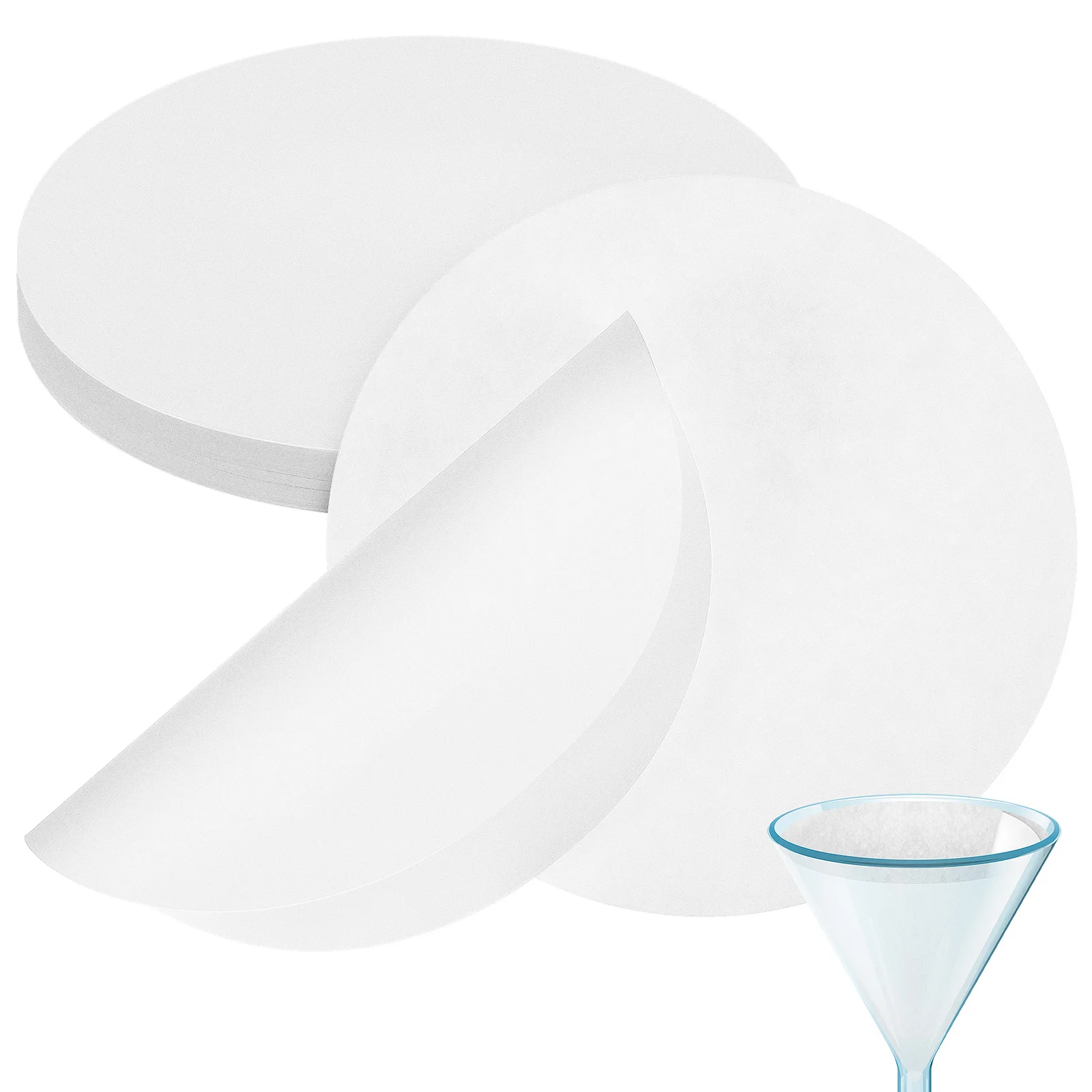 

100 pcs 18Cm Diameter Discs Medium Flow Rate Chemistry Qualitative Filter Paper For Experiment Use White