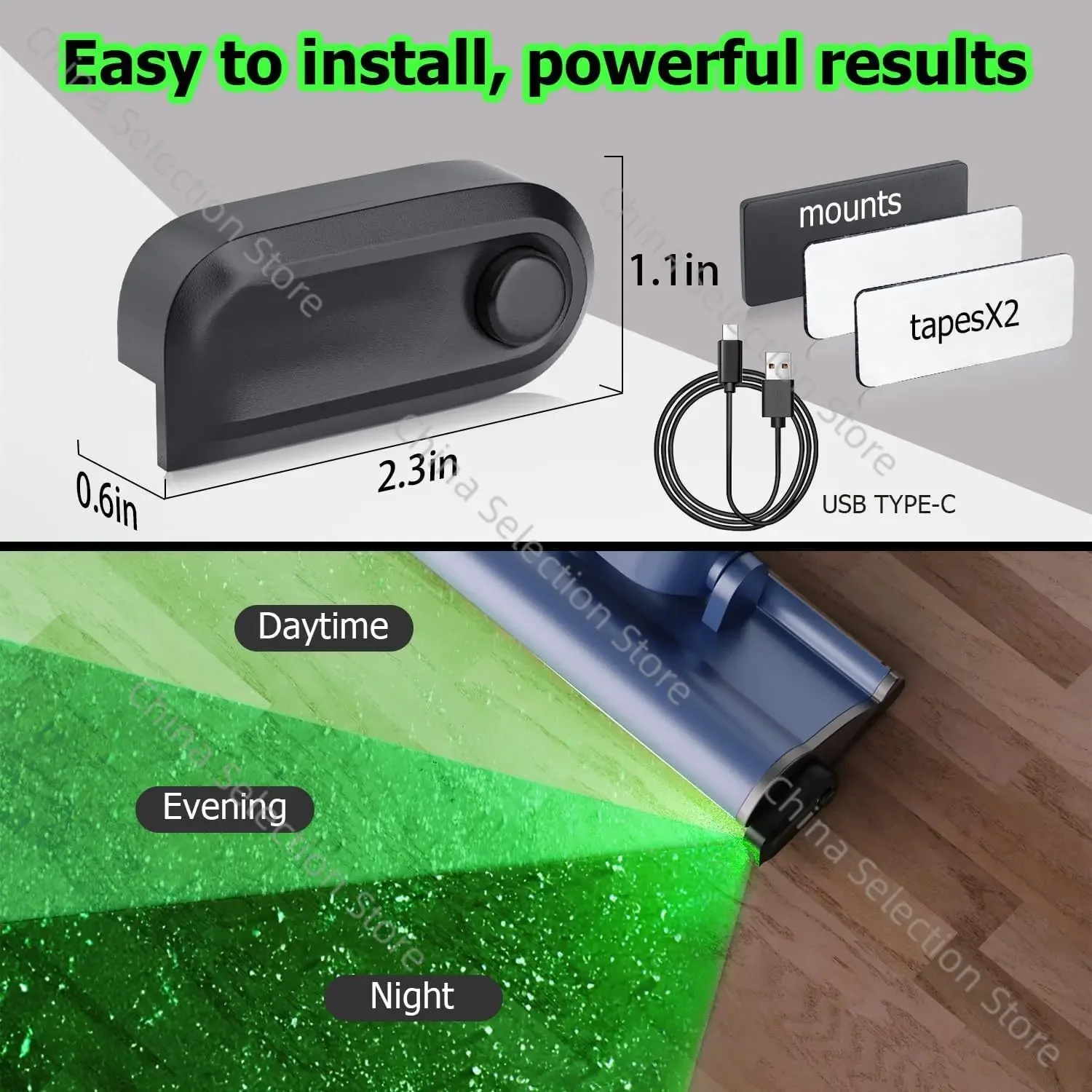 Dust Light Vacuum Cleaner Accessories Green Light Adaptation Dyson Household Washing Machine Non-Laser Light Wireless