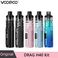 Original VOOPOO DRAG H40 Kit 40W MOD Vape 1500mAh Battery with 5ml PnP Pod II Cartridge Fit TW30 VM3 Coil E Cigarette Vaporizer