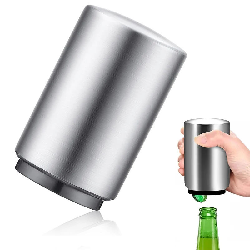 فتاحة زجاجات البيرة الأوتوماتيكية الممتازة، فتاحة زجاجات الصودا المغناطيسية مع أداة فتح النادل السريعة ذات الغطاء الأوتوماتيكي #1