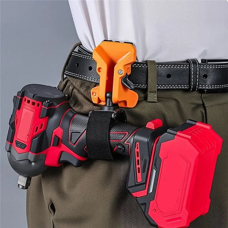 [ABFI!】 Universal Drill Belt Clip 3Pcs Tool Belt Holders For Drills And Hammers, Self Locking Double Lock Waist Hanger Fit For