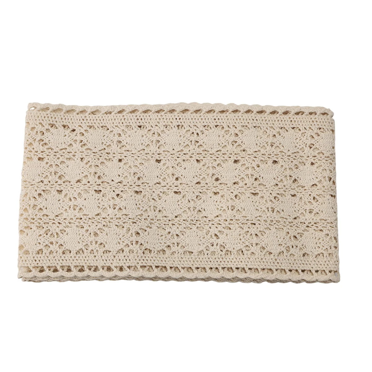 SLQZT Runner da tavolo in macramè per matrimonio in stile Boho beige crema (15 x 200 cm), runner da tavolo vintage all'uncinetto rustico, matrimonio