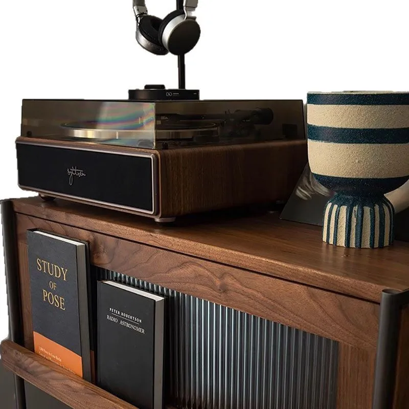 

Solid wood bookshelf magazine cabinet, entrance cabinet, floor storage cabinet, shelf, Nordic living room low cabinet