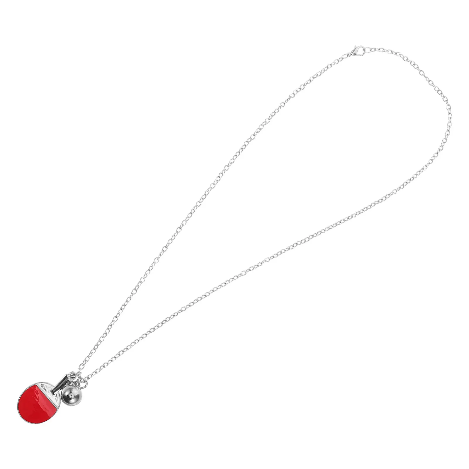 Pingpong Racket Pendant Necklace Stylish Sports Charm Youth Table Tennis Jewelry Racquet Sport Jewelry Tennis Racket Charm