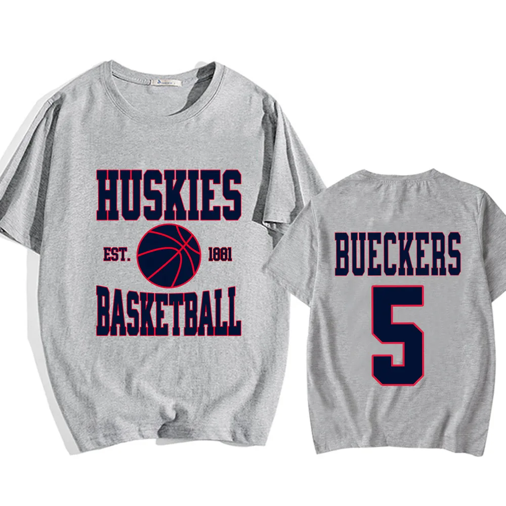 تي شيرت Paige Bueckers مقاس 5 تي شيرت مطبوع على الوجهين بأكمام قصيرة تي شيرت للرجال والنساء