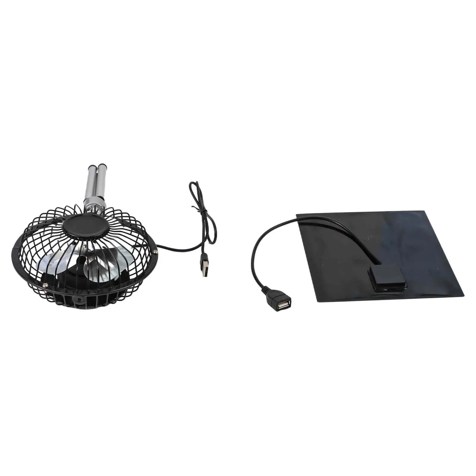 

Camping Fan Dual Powered Fan Camping Fan 10W Solar Panel Aluminum Alloy Tripod Compact Structure For Outdoor Use