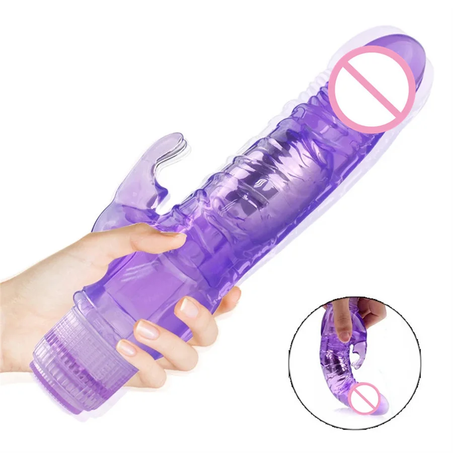 Multispeed Crystal Dildo Vibrator G-Spot Rabbit Vibrators Vaginal Clitoris Stimulator Female Masturbation Sex Toys For Women