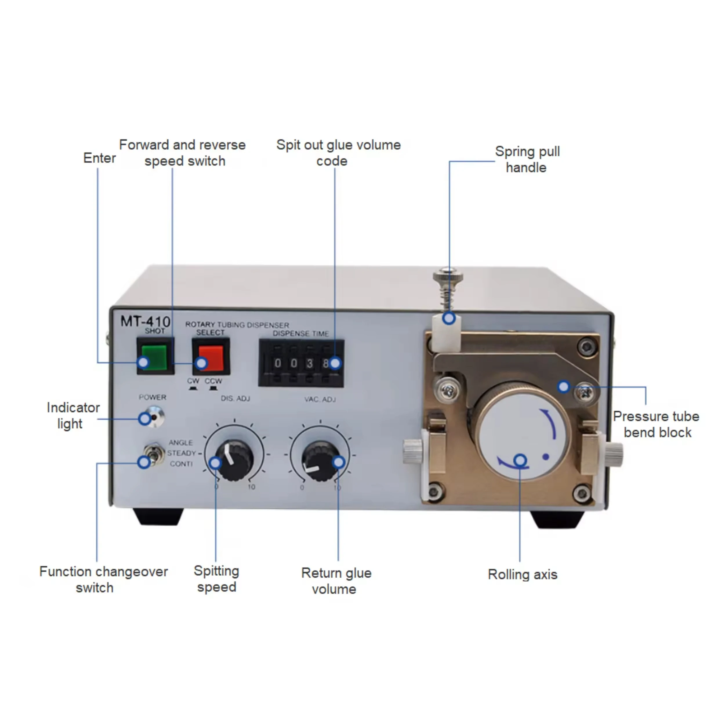 

MT-410 Peristaltic Digital Display Dispensing Machine Quick-drying Dispensing Machine 502 Instant Quick-Drying Glue Machine