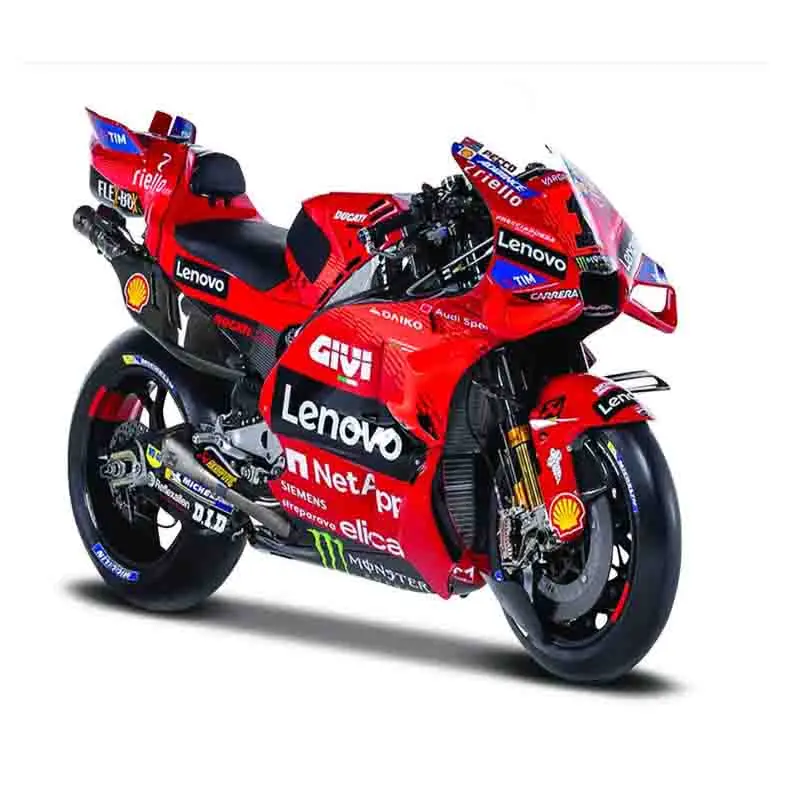 

New Maisto 1:6 Motorcycles Ducati Lenovo Team 2024 #1 Francesco Bagnaia Red Model Alloy Luxury Vehicle Motorcycle Toys Car Gift