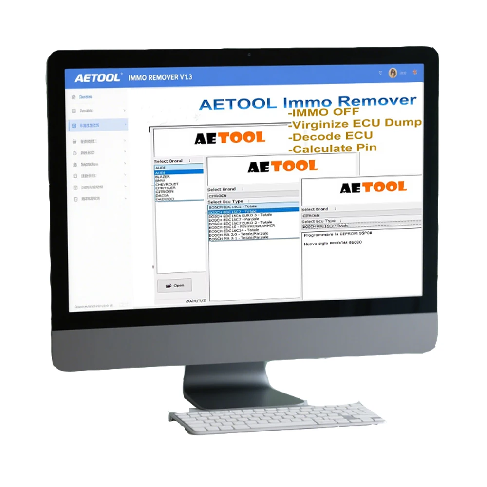 Рисунок 4 - Программное обеспечение AETOOL IMMO Remover V1