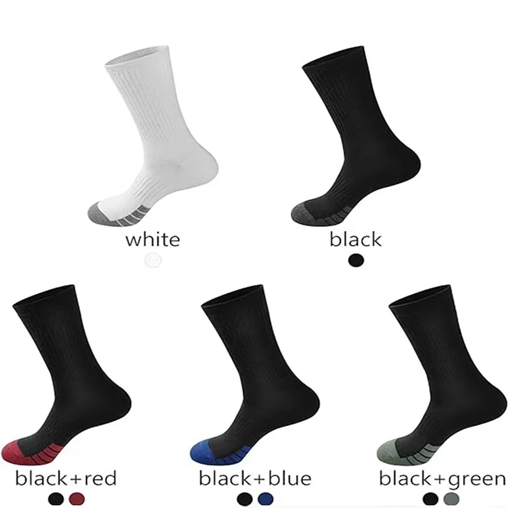 10 Pairs Of Large Size Socks Men Long Black And White Cross Border Foreign Trade Autumn And Winter Socks Basketball Socks