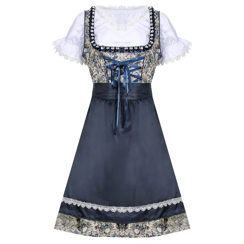 

Traditional Bavarian Octoberfest Dresses German Beer Wench Costume Adult Lace Oktoberfest Dirndl Dress With Apron