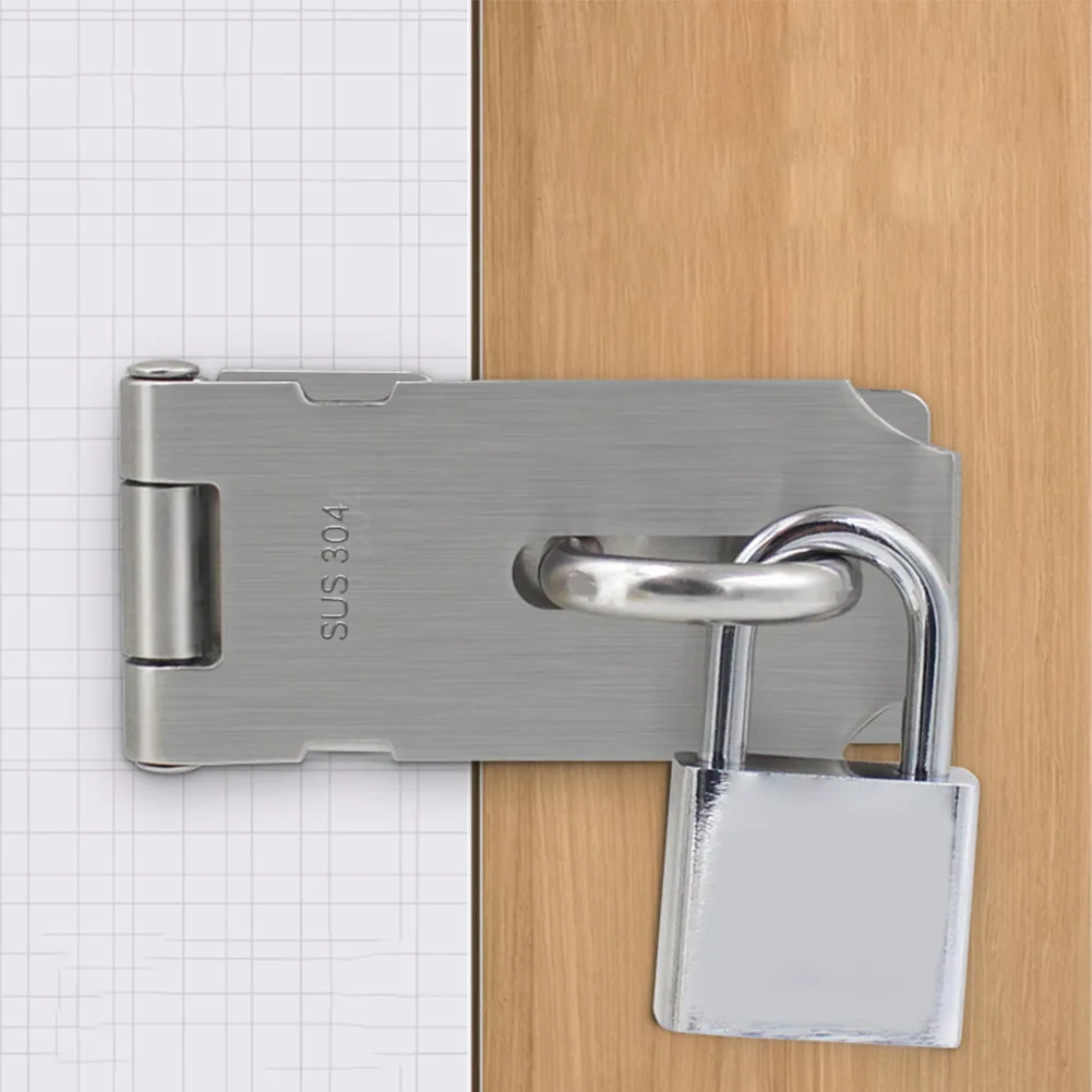 

Burglar-proof Household Door Clasp Lock Gate Bolt Shed Latch Padlock Hasp Door Buckle With Mounting Screws